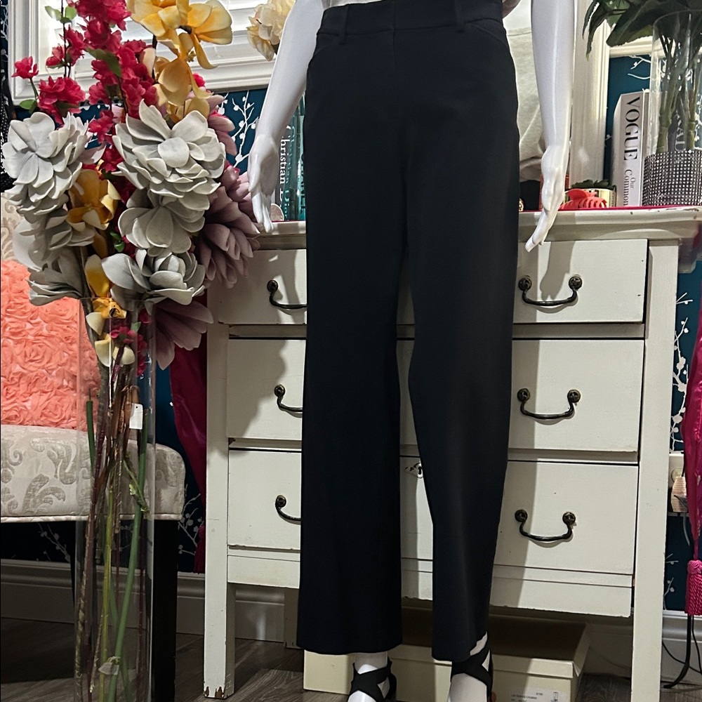 ALFRED SUNG Women's Classic Black Straight Leg Pants - Picture 6 of 15